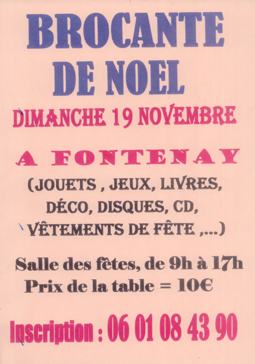 Affiche Brocante de Noël 2023