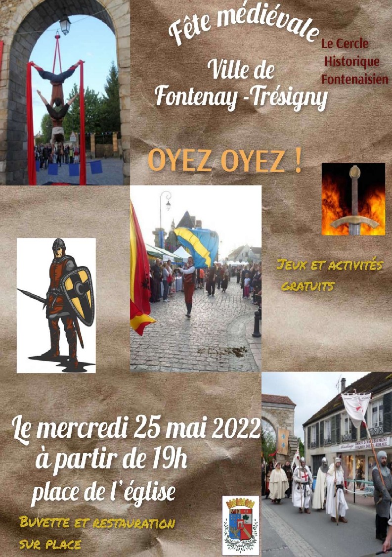 Affiche Fête Médiévale Fontenay 2022
