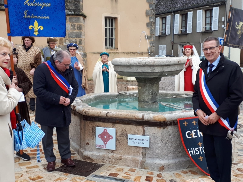 Inauguration Plaque Fontaine Morin